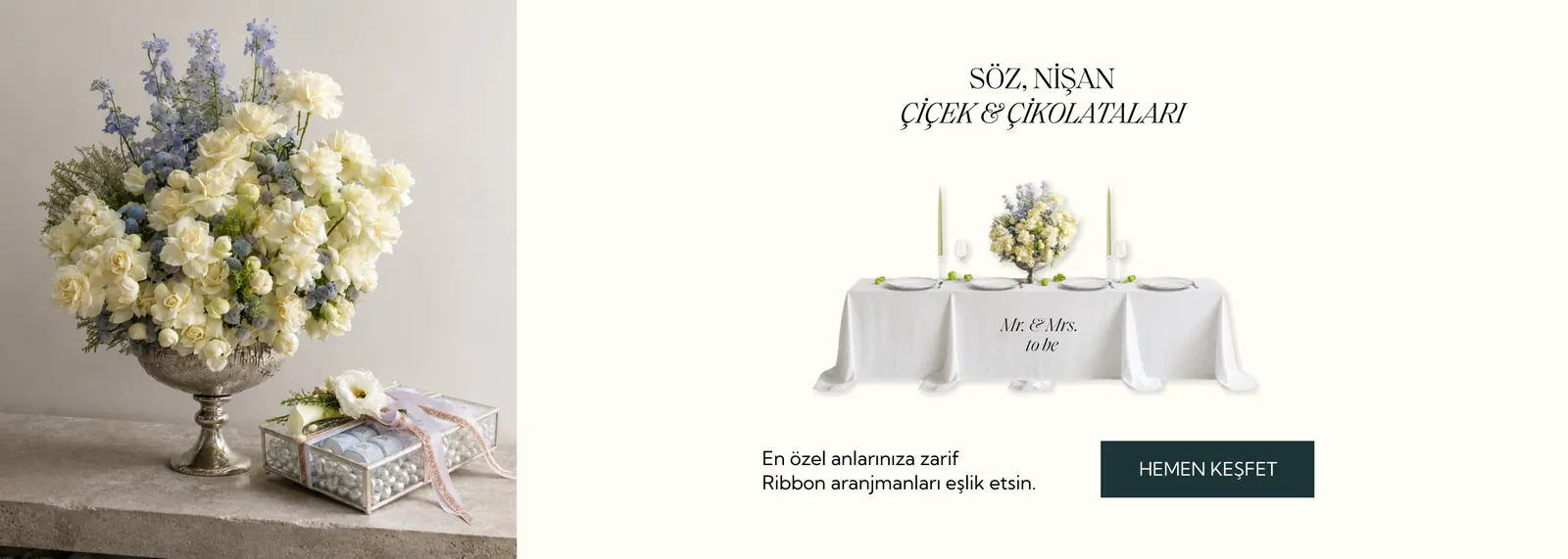 Söz ve nişan çiçekleri – çiçek ve çikolata hediyesi