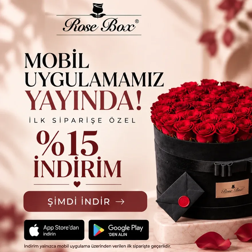 RoseBox mobil uygulaması yayında – ilk siparişe özel %15 indirim